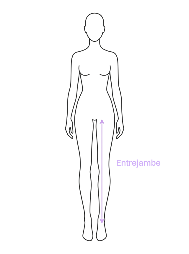 Schéma de mesure de l'entrejambe pour choisir la taille des bottes Restex