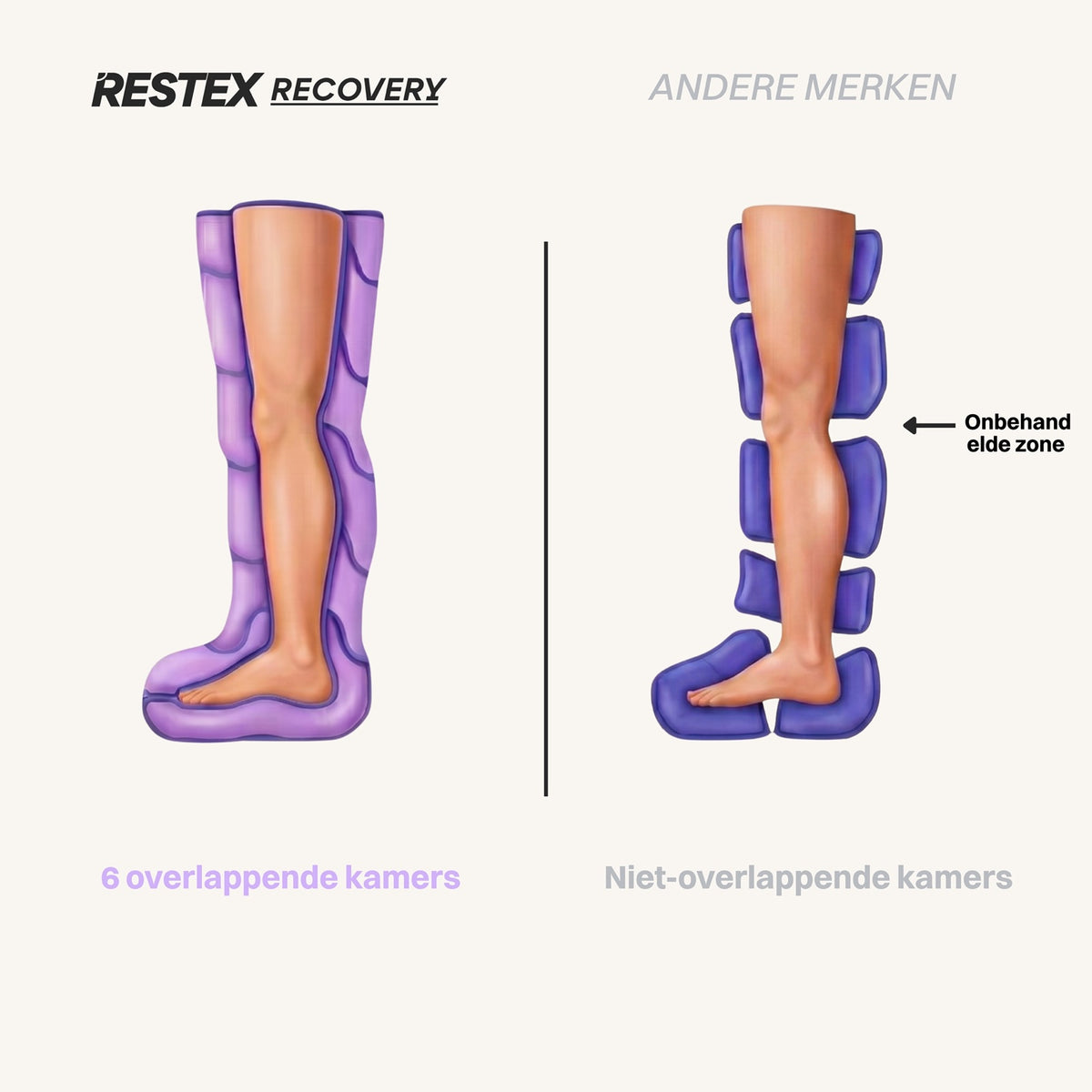 OptiFlow-technologie Restex Recovery — 6 overlappende kamers